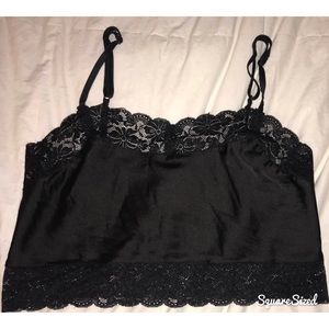 black lace crop top
